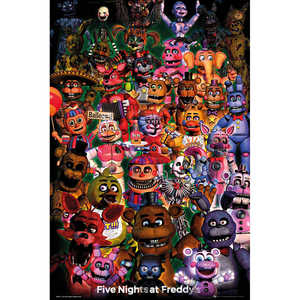Affiche sur toile Five Nights at Freddy's Ultimate Group avec cadre noir - Product Image 4