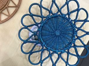 Sophisticated Vintage Rattan Charger Plate for Dinner Tables Affordable Rustic Rattan Charger Plate for Dining Rooms - Product Image 4