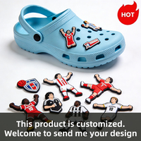 Livraison Rapide Breloques Personnalisées en PVC Souple pour Chaussures de Hockey sur Glace, Motifs de Dessins Animés pour Crocs, Badges de Logo Sportifs, Épingles, Décorations de Chaussures en Caoutchouc OEM, Cadeaux
