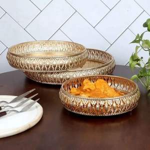 Vaisselle de fête, bol à fruits et à salade décoratif pour la maison, finition dorée, nouveau design de bol à salade pour la décoration de la maison en taille personnalisée - Product Image 1