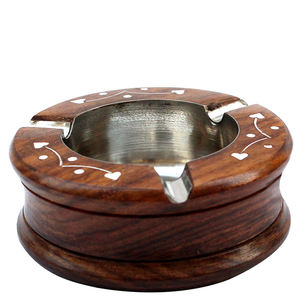 Handmade Wooden <b>Ashtray</b> Round of Cigarette for Smoking - Product Image 3