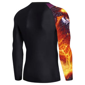 เสื้อรัดรูปแขนยาวยืดได้สำหรับผู้ชายผ้าโพลีเอสเตอร์สแปนเด็กซ์สำหรับผู้ใหญ่ - Product Image 3