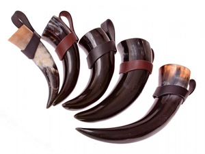 2025 Viking corne à boire meilleure qualité véritable corne de boeuf sans danger pour les aliments Style animal poli avec support produit d'artisanat naturel - Product Image 4