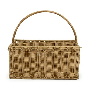 Durability Wicker Rattan Modern Luxury <b>Foldable</b> Customizable Utensil Holder Sustainable Cutlery Organizer for <b>Kitchen</b> <b>Table</b> - Product Image 3
