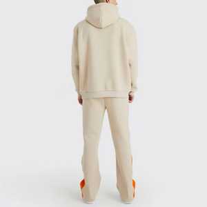 2025 personnalisé Streetwear pull imprimé en détresse ensemble à capuche broderie demi fermeture éclair acide lavage soleil délavé survêtement - Product Image 2