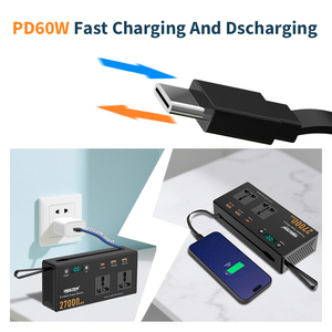 Trạm điện di động mini 150W sử dụng pin Lithium Ternary, dùng cho gia đình, tích hợp ổ cắm AC, dùng được cho laptop - Product Image 5