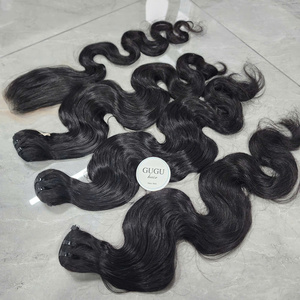 Gugu Hair Company Haute Qualité 100% Vietnamien Remy Extensions de Cheveux Humains Vague de Corps Noir Dentelle Perruque - Product Image 1