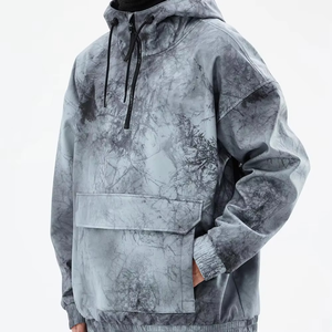 Low MOQ New Design Solid Winter 100% Polyester Breathable <b>Ski</b> Hoodies for Men Outdoor Private Label - Product Image 4