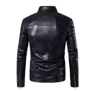 2025 chaqueta de cuero de piel de oveja para hombre hecha a medida para exteriores, abrigo de invierno transpirable para motocicleta, chaqueta de cuero de tendencia cruda con relleno - Product Image 3