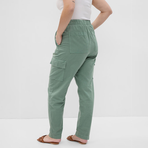 Pantalones Cargo informales de lona de cintura alta para mujer con bolsillos utilitarios para trabajo de viaje o trajes de estilo callejero para todas las estaciones AMRISS - Product Image 1