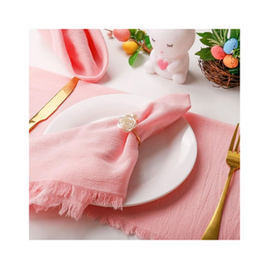 Serviettes de table en coton 100% imprimé marron, finition minimaliste, tissu durable, conçues pour les hôtels et les chaînes d'approvisionnement à fort volume - Product Image 4