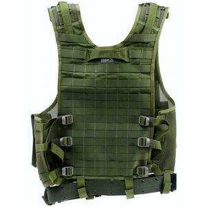 Gilet tactique Molle OEM de haute qualité en Cordura 800 Deniers, logo personnalisé, approvisionnement en gros rapide, camouflage vert olive - Product Image 1