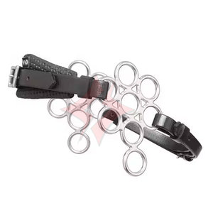 Broca de caballo Hackamore GB inglés de alta calidad con acolchado suave calzones de acero inoxidable broca de plata alemana - Product Image 1