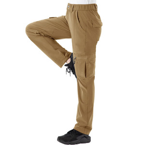 Pantalones deportivos de senderismo para hombre, pantalones multibolsillos transpirables para exteriores con cintura media para verano, pantalones multibolsillos para exteriores - Product Image 1