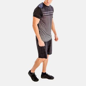 Summer New Men Casual Breathable Shorts Sets Short Sleeve T Shirt Shorts Solid Set Cotton Men's Brand Clothing 2 Pieces Sets - Product Image 3