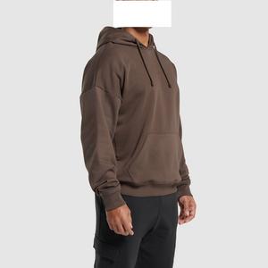 Otoño hombres 100% algodón sudaderas con capucha de gran tamaño sudaderas de alta calidad bolsillo de canguro algodón básico con capucha lavado bordado - Product Image 3