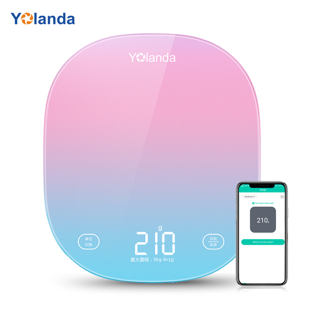 Hot Selling LED Display Food Weight Nutrition Scale 0.1g for Diet Record Weight Measuring  Smart Connect Digital Kitchen Scale