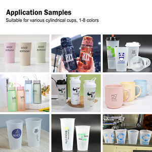 Automatic single color screen printing machine for plastic cups bottles screen printing