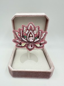 Beaded brooches Handmade designer brooch. High quality accessories. <b>Unique</b> design brooch. <b>Baby</b> shower best <b>gift</b>. - Product Image 2