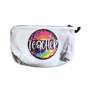 Trousse de toilette à fermeture éclair pour maquillage et papeterie, motif peint, pour cadeau et usage scolaire, 22x13.5cm - Product Image 1
