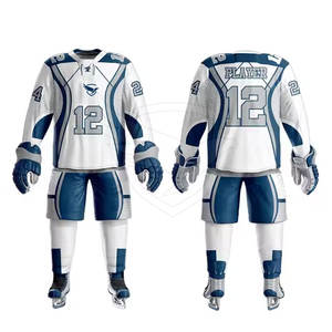 Uniforme de hockey sobre hielo de ropa deportiva de fabricación profesional para la venta en línea uniforme de hockey sobre hielo transpirable con logotipo personalizado - Product Image 1