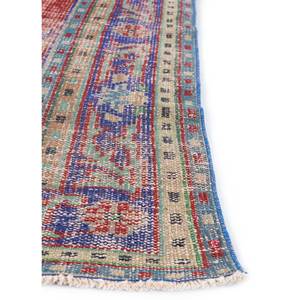 Tapis en laine noués à la main de grande taille, style vintage, motif médaillon rouge et orange, pour salon ou couloir - Pae-2857 - Product Image 4