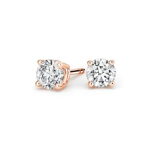 Women's Luxury Flower Pattern Lab Grown Diamond Stud <b>Earrings</b> IGI Certified 14K Rose Gold Cute Style Wedding Christian <b>Fine</b> - Product Image 6