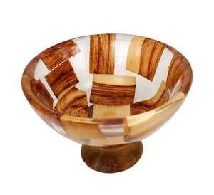 ชามไม้เรซินทำด้วยมือสไตล์โมเดิร์นแบบเรียบง่ายของตกแต่งบ้าน - Product Image 1