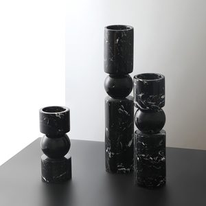 Organic Marble Candle Holder With Metal Candle or <b>Tealight</b> Holder Latest Design Decorative Metal with Marble Candle Holder - Product Image 6