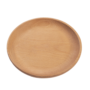 Assiette ronde en bois de hêtre de 19 cm - Plat à salade et à dessert en bois massif naturel - Plateau de service durable pour la cuisine - Product Image 4
