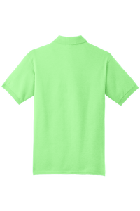 เสื้อยืดโปโลผู้ชายน้ำหนักมาก220-280gsm โลโก้ได้ตามต้องการเสื้อยืดกอล์ฟปักลายเสื้อลำลองแบบถักสีพื้น - Product Image 3