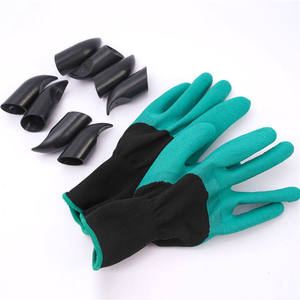 Gants de jardinage Caoutchouc Coton Cuir Durable Respirant Résistant aux épines Imperméable Robuste Flexible Confortable Protection - Product Image 3