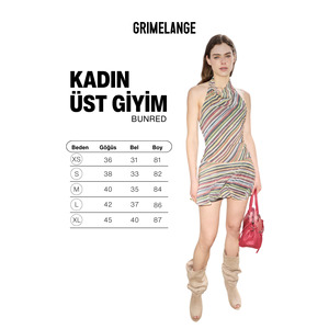 GRIMELANGE BUNRED Robe mini club en maille rayée à épaules dénudées et dos ouvert pour femme - Product Image 5
