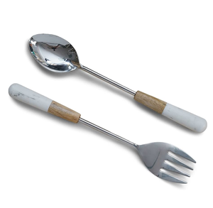 Juegos de servir ensalada de acero inoxidable para el hogar Juegos de cubiertos de metal de buena calidad juegos de cubiertos únicos de tamaño personalizado - Product Image 3