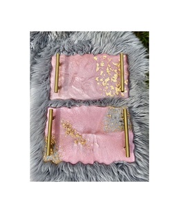 Beautiful resin <b>tray</b> for modern homes used for decoration serving desserts snacks <b>drinks</b> or organizing accessories stylishly - Product Image 1