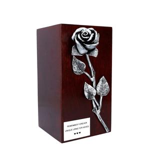 Rose Urn Cremate With Wooden Box <b>for</b> <b>Ashes</b> Beautiful Unique Rose Wood Urn <b>for</b> Adult Cremate - Product Image 1