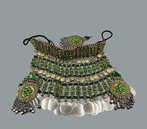 Custom Shaped Afghan Vintage Wedding Jewelry Set Factory Direct Necklace Earrings Jewelry Set <b>For</b> Wedding Wear - Product Image 5