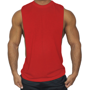 <b>Men's</b> Plus Size Sports Gym <b>Singlet</b> Breathable Knitted Polyester/Cotton V-neck Training Activewear Top Drop Armhole Tank Grey - Product Image 2