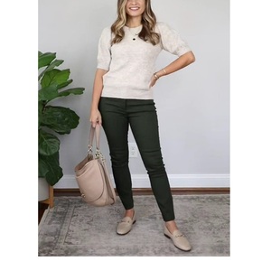 Femmes 2025 New Fashion Office Wear Pantalon droit avec poches latérales Pantalon vintage à taille haute avec fermeture éclair Pantalon féminin Export From BD - Product Image 5