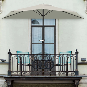 Parasol de <span class=keywords><strong>jardin</strong></span> multicolore personnalisé de 9 pieds avec manivelle facile pour terrasse extérieure - Product Image 2