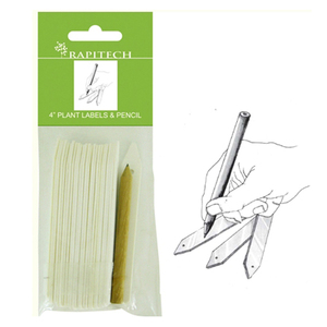Etiqueta de lápiz de plástico blanco de 4 pulgadas para plantas Suministros esenciales para el jardín - Product Image 2