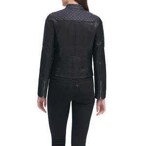 Breathable <b>Top</b> Selling Best Fashion Women Leather Jacket <b>High</b> Quality <b>Low</b> Price Women Leather Jackets Made In Pakistan - Product Image 3