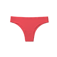 Celana Dalam Bikini Wanita ODM Custom Tanpa Jahitan, Lembut, Elastis, Pinggang Tinggi, Bordir, Polos, Ramah Lingkungan
