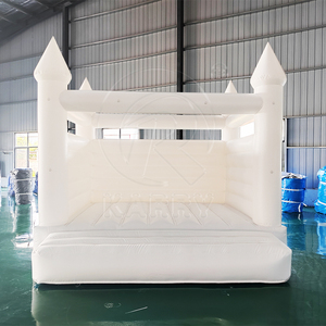 Castillo Inflable Comercial de PVC Blanco, Castillo de Brinco Personalizado, Brincolín para Fiestas al Aire Libre - Product Image 1