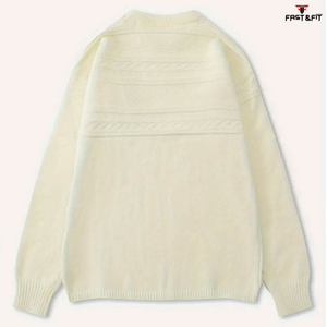 Pull en cachemire et laine à séchage rapide, personnalisable à l'avant, tricoté, décontracté, col rond, dernière mode, pull d'hiver pour l'extérieur - Product Image 2