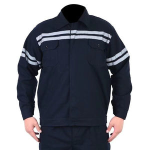 Vêtements de travail en coton résistant à l'huile et à double bandes réfléchissantes pour hommes - Product Image 2