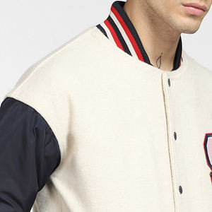 Vente en gros veste grande taille avec broderie personnalisée pour hommes universitaires veste letterman en toile à manches longues en laine de haute qualité et respirante - Product Image 6