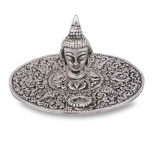 Recién llegado, soporte de incienso de Buda hecho a mano, chapado en plata para regalos de boda, decoración Homer y decoración de la oficina del templo del hogar - Product Image 1