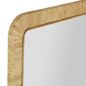 Lujo moderno cuadrado colgante latón mimbre tejido marco baño pared espejo calidad decoración para habitación bodas bohemias - Product Image 3