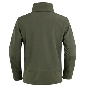 Personnalisé haute qualité hommes Softshell pleine fermeture éclair hiver chaud extérieur coupe-vent imperméable grande taille veste avec col montant - Product Image 3